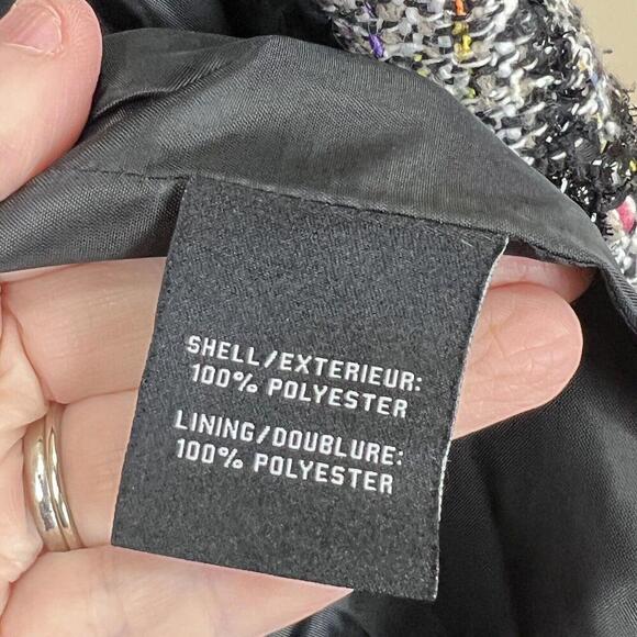 Bagatelle Womens Black Metallic Tweed One-Button Blazer Jacket XL - Picture 5 of 5